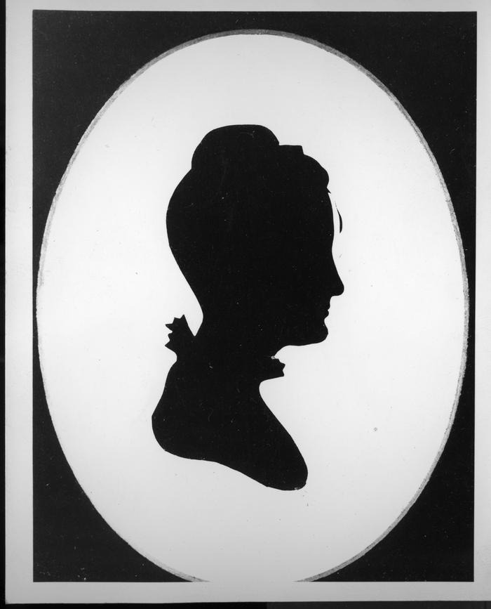 Elizabeth Drinker silhouette, Courtesy of the Historical Society of Pennsylvania.