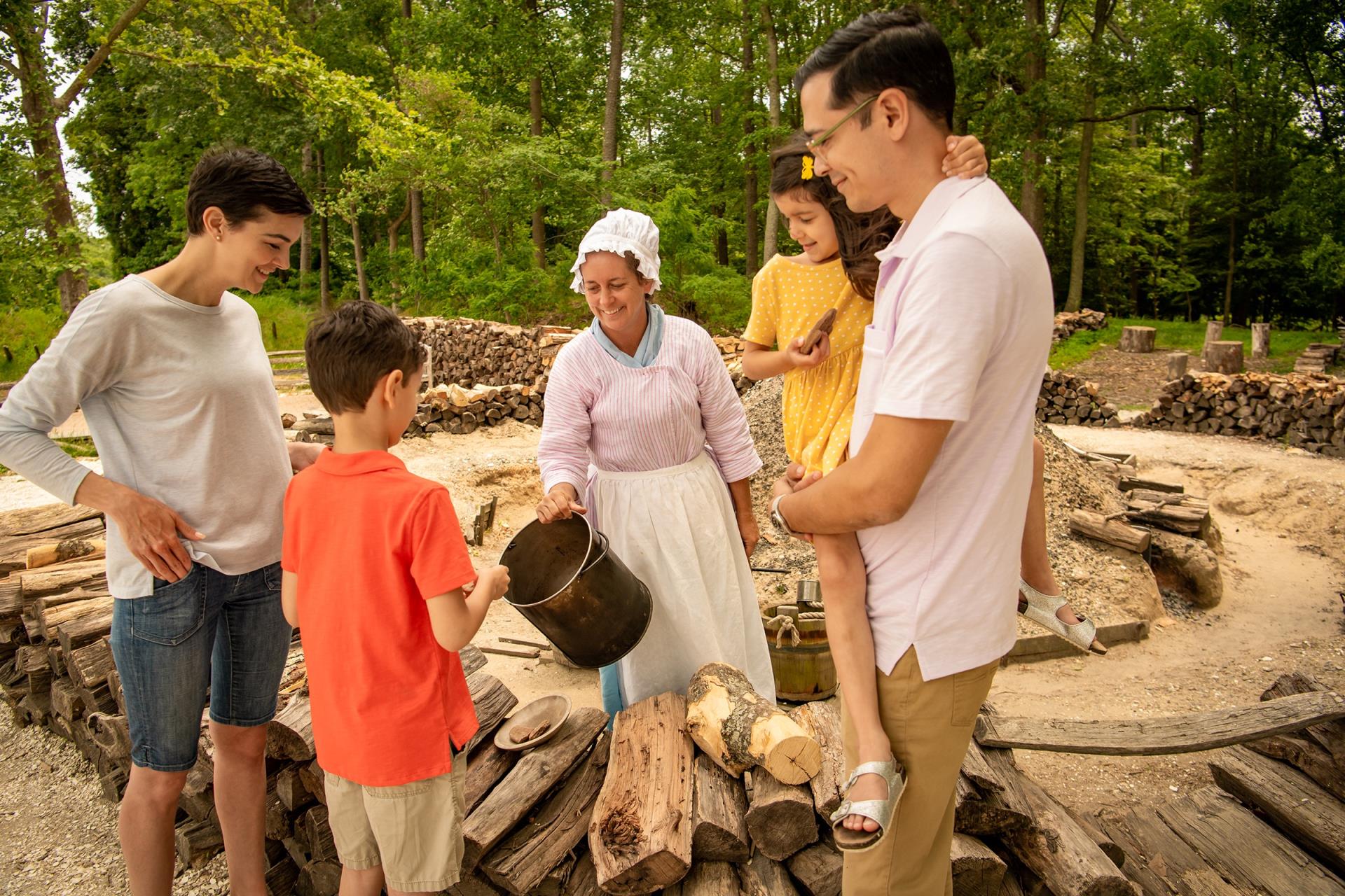 Family at American Revolution Museum at Yorktown